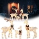 thumbnail image 1 of Decoraciones Navideñas Familia XWSHYW Renos Navideños Preliminares 3 Piezas con Luces Led Blancas Cálidas y Purpurina, 1 of 6