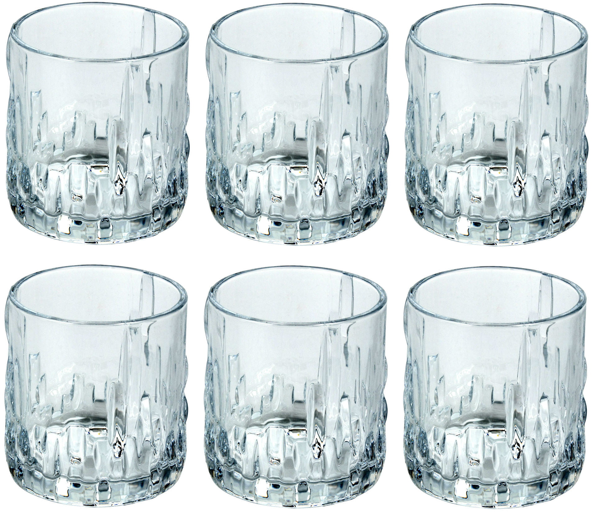 6PC Whisky Glasses Scotch Drinking Cups Old-Fashioned 9OZ Glassware Drinkwar e 