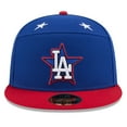 thumbnail image 2 of Men's New Era Blue/Red  Los Angeles Dodgers 2025 MLB All-Star Game Workout Side Patch 59FIFTY Fitted Hat, 2 of 5