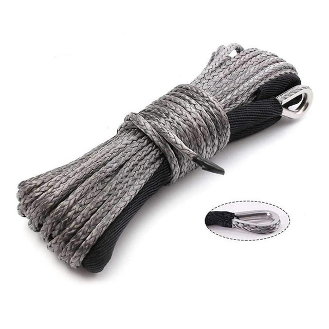 15M 6mm Winch Rope String Line Cable 10000LBS Synthetic Towing Rope Car Wash Maintenance String For ATV UTV Off-Road Car Tools ,Easy to Carry