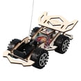 thumbnail image 5 of Coches de juguete a control remoto para niños, ensamblaje de vehículos de construcción, juguete educativo con batería de madera, Kits de modelos de experimentos científicos, 5 of 5