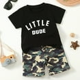 thumbnail image 4 of Toddler Boy Sets Cute Baby Boy Outfits Kids Summer Funny Letter Outfits Shirt Short Sets Toddler Boy Clothes Camouflage 2-3 Years, 4 of 7