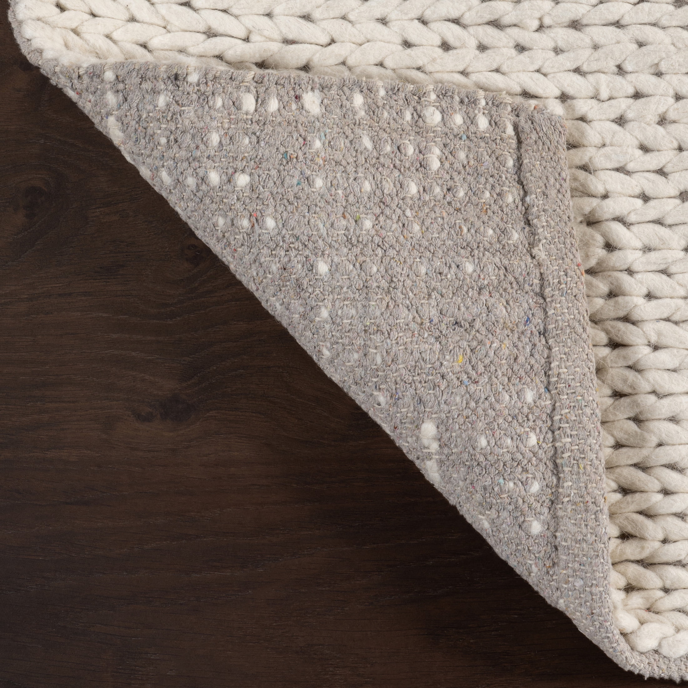 nuLOOM Hand Woven Penelope Braided Wool Area Rug for Living Room