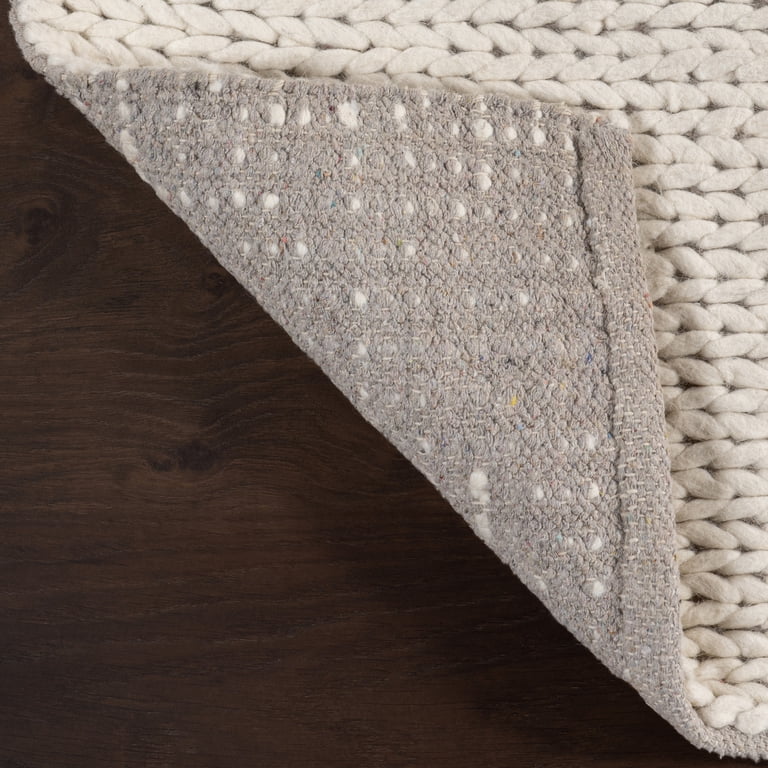 nuLOOM Hand Woven Penelope Braided Wool Area Rug for Living Room