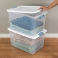 thumbnail image 4 of Sterilite 64 Qt. Latching Box, Clear Plastic Storage Organizer Bins, White Lid, 4 Pack, 4 of 9
