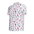 thumbnail image 2 of Balery Tulips Flowers Printed Men’s Short Sleeve Polo Shirt, Midweight Men's Shirt,Golf Polo shirts -, 2 of 9