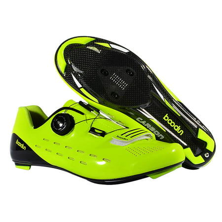 Road Cycling Shoe Ultralight Carbon Fiber Road Bike Athletic Riding Shoes Breathable Auto-Lock Bike Bicycle