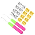 thumbnail image 2 of FRCOLOR Hair Clasps 42Pcs Dreadlock Crochet Hooks with Fixation Clasps Braid Compiling Tools DIY Hairdressing Tools (Rosy),6.1"X0.67"X0.67", 2 of 4