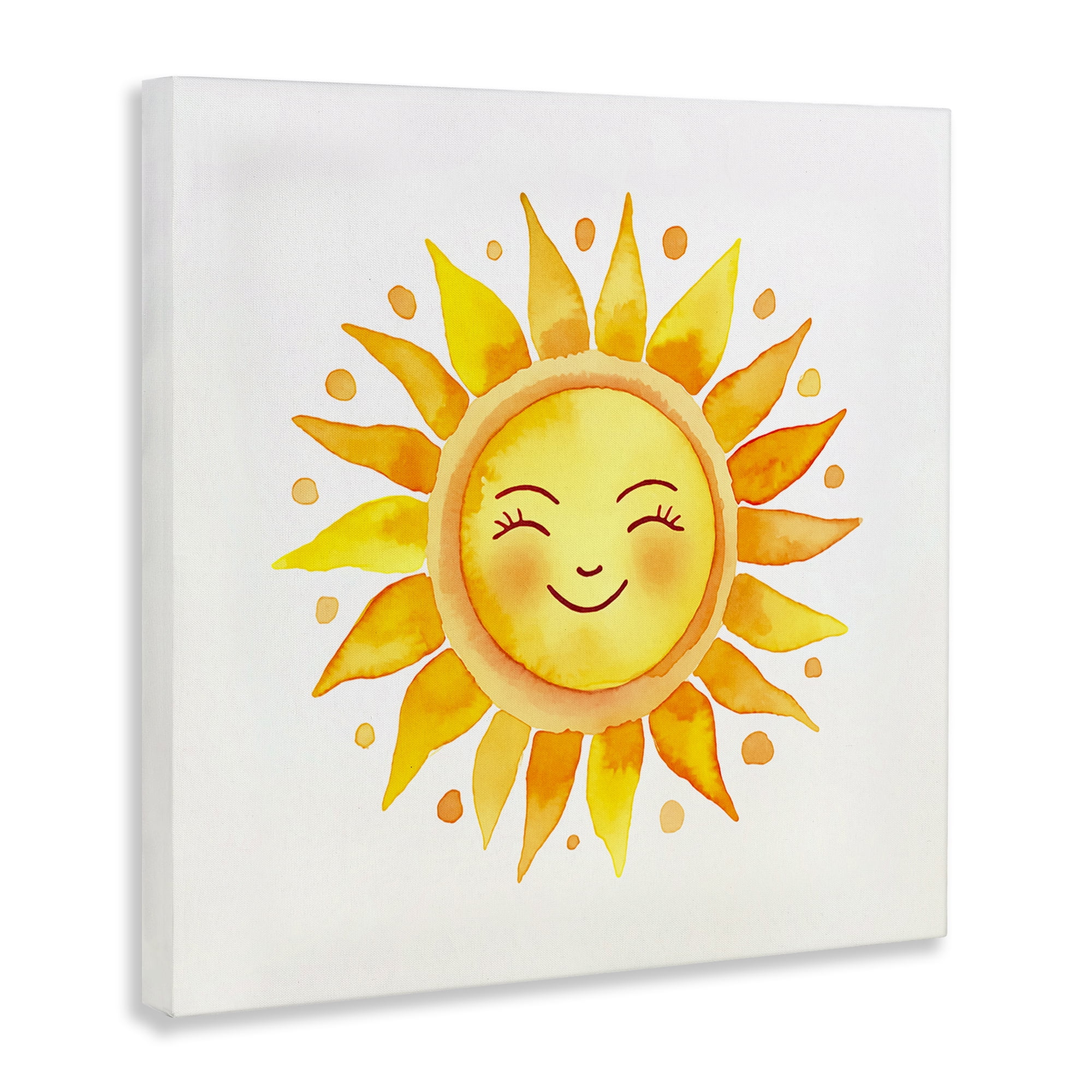 Stupell Industries Happy Sun Boho Rays Landscape & Nature Painting Wrapped Canvas Art Print Wall Art, 30 x 30