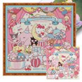 thumbnail image 1 of Hilo Algodón Egipcio Bordado Punto Cruz HelloKitty Con 14CT 62x62cm, 1 of 9