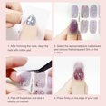 thumbnail image 4 of 5 hojas de pegatinas 3D impermeables para uñas de los pies, láminas adhesivas de cobertura completa, calcomanías 3D DIY para mujeres y niños con 5 limas de uñas., 4 of 6