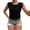Black, variant on Women's Sleeveless Summer Tank Tops – Round Neck with Open-Back V-Cut and Lace-Up Detail
