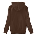 thumbnail image 3 of JSKUMAR Women's Thermal Sherpa Hooded Coat Fleece Lined Long Sleeve Zip up Hoodie with Pocket Warm Jacket Brown,M, 3 of 6