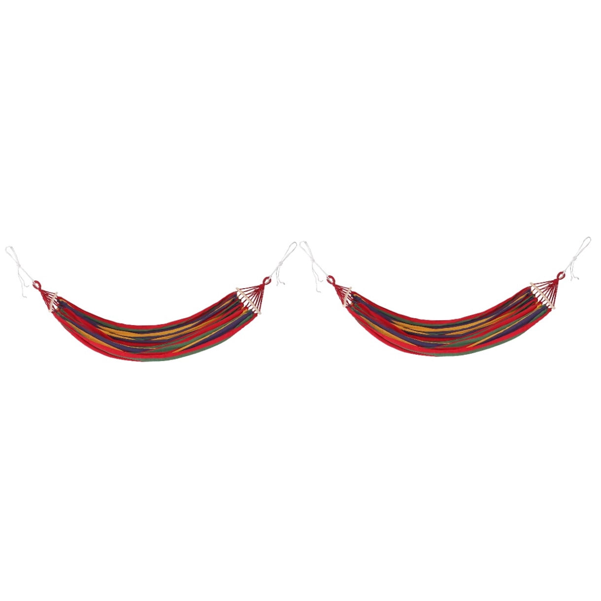 Hemoton 2 pcs Double Hammock Portable Camping Hammock Rope Leisure Hammocks Bed for Outside Garden patio