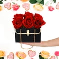 thumbnail image 4 of REGALWOVEN Flower Gift Box for Various Occasions, Elegant Paper Bouquet Flowers Holder Black, 4 of 6