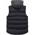 thumbnail image 2 of KVE Men's Warm Winter Hooded Vest Padded Puffer Vest Grey, Medium, 2 of 9