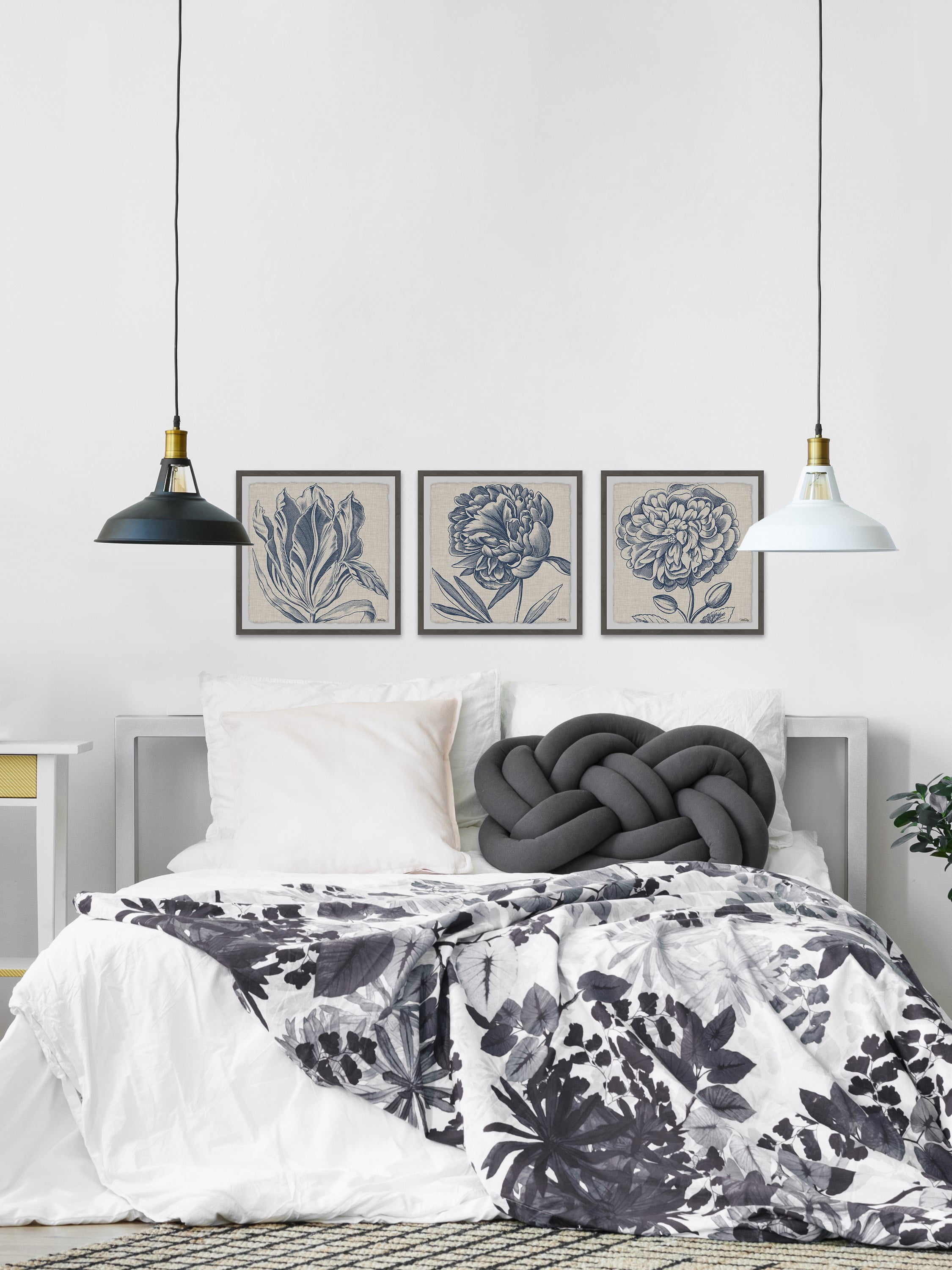 Marmont Hill Flower Sketches Triptych