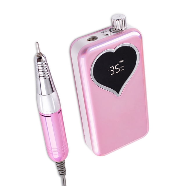 Profesional De Perforación De Uñas Portátiles 35000 Rpm, Máquina De Listas De Uñas Eléctricas Recargables, Portátil Multifuncional Con Cable, Con Brocas De Pulido Y Lijado,