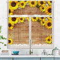 thumbnail image 5 of 3 Pack Sunflower Kitchen Curtains 54x36 inch - Sunflower Curtains for Bedroom as Farmhouse Kitchen Decor and Spring Decorations for The Home,Yellow Kitchen Curtains and Valances Set, 5 of 5