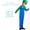 Green Boys, variant on Super Bros Anime Costume, Halloween Super Brother Fancy Dress Up Cosplay for Fans Red Size:S