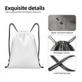 thumbnail image 4 of Xecao White Pattern Sports Drawstring Backpack - String Swim Gym Bag with Wet Proof Pocket for Women&Men-Medium, 4 of 6