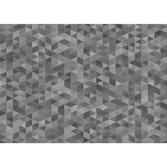 Ahgly Company Indoor Rectangle Patterned Carbon Gray Area Rugs, 8' x 12'