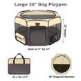 thumbnail image 2 of Casa plegable portátil para mascotas Aivituvin, carpa-jaula marrón para perros, 2 of 6