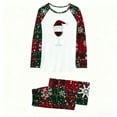 thumbnail image 2 of REORIAFEE Christmas Pajama Pants for Family 2 Piece Big and Tall Loungewear Long Sleeve Top Pant Plaid Soft Sleepwear Red S-3XL, 2 of 6