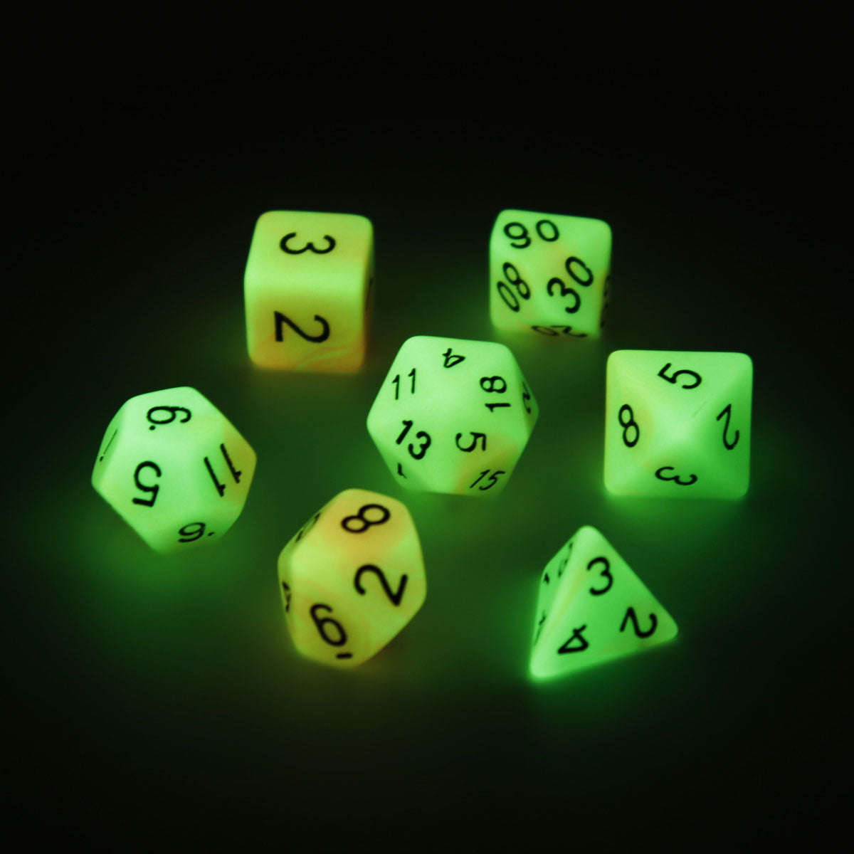 7Pcs/Set Polyhedral Dice Luminous for DND RPG MTG Game Dungeons & Dragons 
