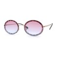 thumbnail image 2 of Pimp Rhinestone Frame Oval Rimless Metal Rim Sunglasses Gold Purple Blue, 2 of 4