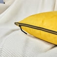 thumbnail image 5 of Home Soft Things Suede Throw Pillow Cover with Big Zipper 2 Pieces - Lemon Curry - 20" x 20", 5 of 7