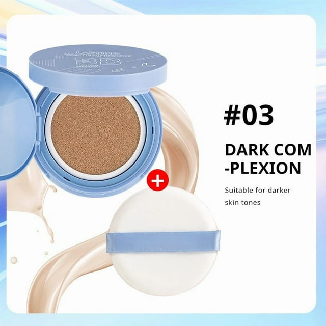 Corrector de larga duración, resistente al agua, con cojín de aire, crema ligera, hidratante, resistente al sudor, control de grasa, corrector natural.