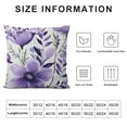 thumbnail image 5 of Purple Floral Throw Pillow Case, Cute Flower Decor Pillow Cover, Bedroom Living Room Cushion Cover for Couch Sofa Bed,, 5 of 5