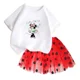 thumbnail image 3 of Conjunto de 2 piezas de camiseta de algodón para niños de Mickey de Disney, falda tutú de princesa de ballet esponjosa, falda de encaje para fiesta de cumpleaños de niña, 3 of 5