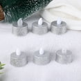 thumbnail image 4 of 24/12/6 pack Led Tea Light Glitter Candle Light Golden/red/silver Flashing Electric Fake Candle Battery Powered Flameless Tealight, 4 of 10