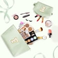 thumbnail image 6 of DAKIMOE Makeup Bag Cosmetic Bags Organizer Personalized Initial Travel Essentials Toiletry Bag for Birthday Christmas Girlfriend Teacher Valentines Day Gifts, 6 of 9