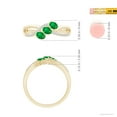 thumbnail image 5 of ANGARA Natural Oval Emerald Three Stone Bypass Ring with Diamonds in 14K Yellow Gold for Women (Size-4x3mm) | May Birthstone, Birthday, Anniversary, Jewelry Gift for Women | Natural Emerald Ring, 5 of 9