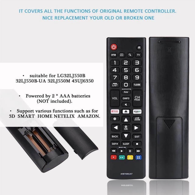 Seitruly Reemplazo del control remoto ABS 3D para AKB75095308 Sistemas de cine en casa