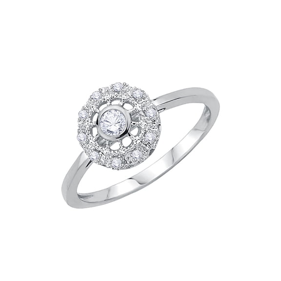 Diamond Fashion Ring in Sterling Silver (1/8 cttw) (I-Color, SI3-I1 Clarity)