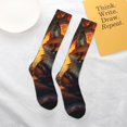 thumbnail image 4 of Daiia Sports Socks Sunset Maple Tree Fox Printed Novelty Crew Socks for Men Women Knee High Socks Cotton Socks Soft & Breathable Support Unisex Socks, 4 of 9