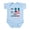 Sky Blue, variant on CafePress - Half Guatemalan Half American Body Suit - Baby Light Bodysuit, Size Newborn - 24 Months