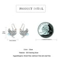 thumbnail image 4 of Midir&Etain Chicken Earrings 925 Sterling Silver Hypoallergenic Dangle Earrings Moonstone Earrings Chicken Jewelry Gifts for Women, 4 of 6