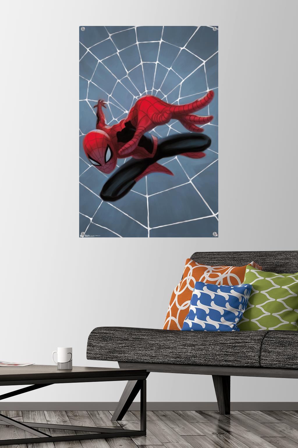 Marvel Comics - Spider-Man - Minimalist Wall Poster with Push Pins, 22.375" x 34"
