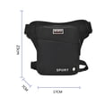 thumbnail image 3 of Bolsa De Pierna Caída Oxford Drop Leg Bag con cremallera Hombres Pierna Bolsa Accesorios al aire libre (Negro), 3 of 8
