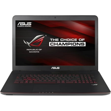 Asus ROG 17.3" Full HD Gaming Laptop, Intel Core i7 i7-4710HQ, 12GB RAM, NVIDIA GeForce GTX 860M 2 GB, 1TB HD, DVD Writer, Windows 8.1, Black Aluminum, GL771JM-DH71