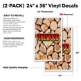 thumbnail image 2 of Firewood (2-PACK) 24" x 36" Vinyl Decals | Sign Insert Peel & Stick Decals Stickers Window Signs, 2 of 2