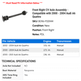 thumbnail image 2 of Front Right CV Axle Assembly - Compatible with 2000 - 2004 Audi A6 Quattro 2001 2002 2003, 2 of 2