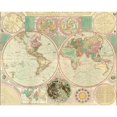 thumbnail image 3 of Bowles, Carington 14x12 Black Modern Framed Museum Art Print Titled - World Map, 3 of 5