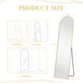 thumbnail image 4 of 59"x16" Arched Full Length Mirror Full Body Mirror Floor Mirror Standing Hanging or Leaning Wall,Gold, 4 of 9