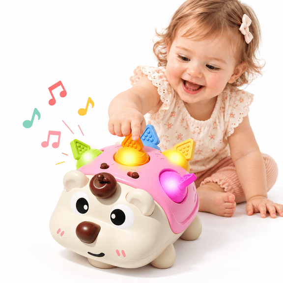 Sytle Carry Toddler Toys, Musical Crawling Infant Toys, Early Learning Educational Toy with Light & Sound, Christmas Birthday Gifts for Baby Boy Girl